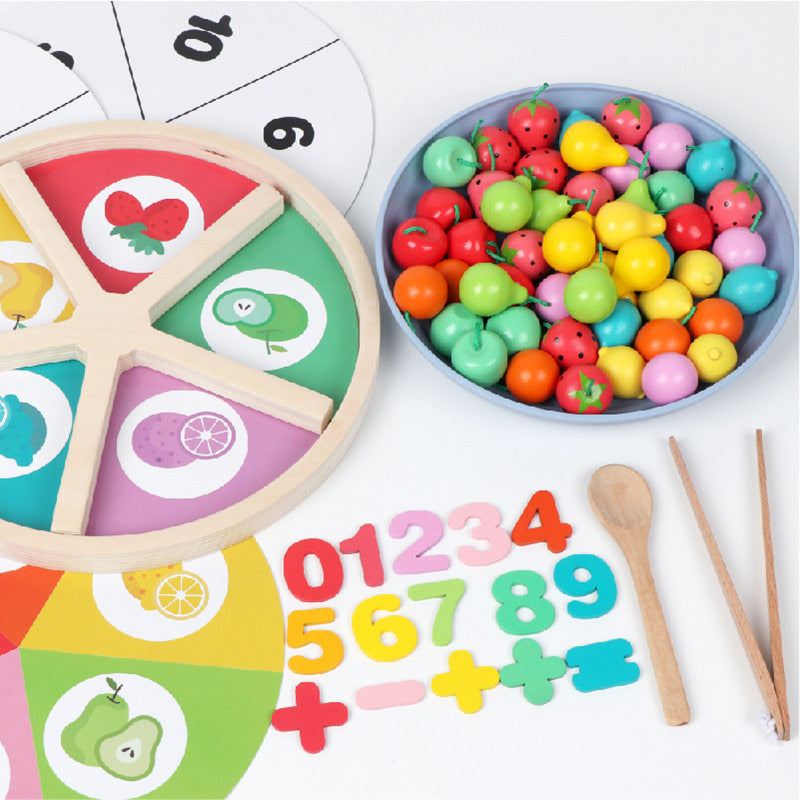 Wooden Fruit Sorting Math Game- Mathematics toys