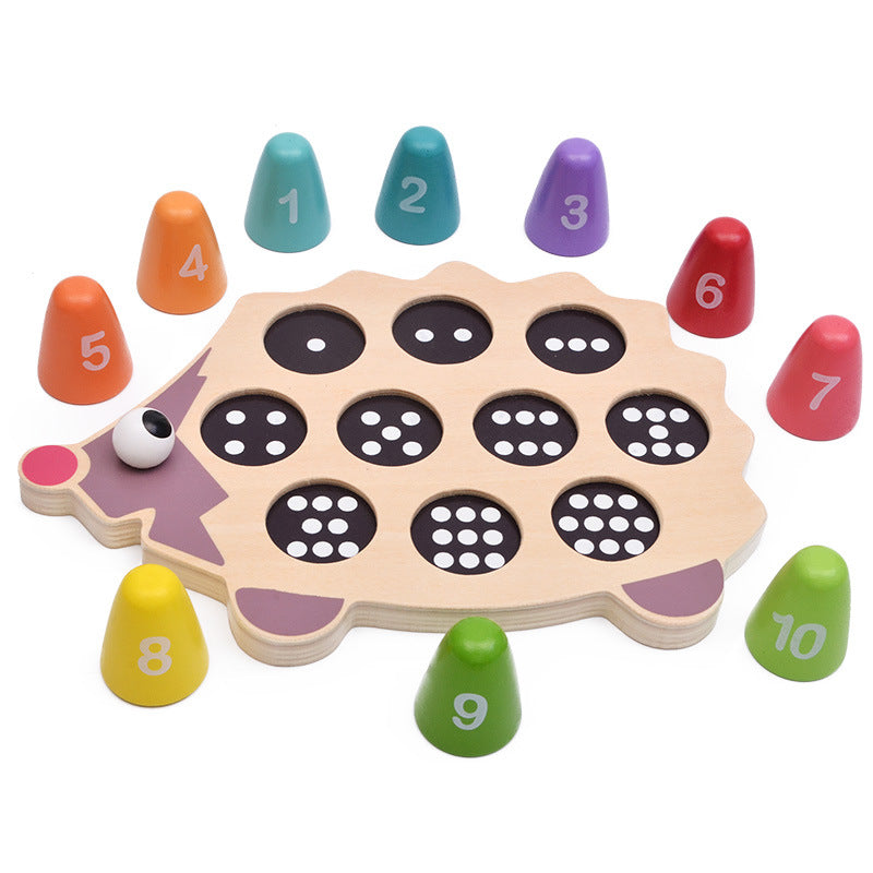 Wooden Hedgehog Number Learning - Mathematics toys