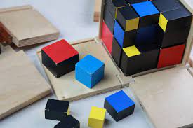 Montessori Trinomial Cube Advanced Building Blocks