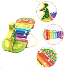 Fidtoy Peacock Shaped Xylophone Toy – Musical Toy for Kids 3+