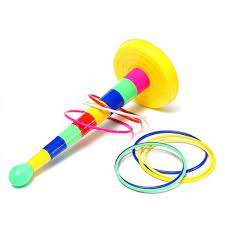 Fidtoy Toss and Catch Ring Game Set – Indoor Outdoor Family Activity Toy