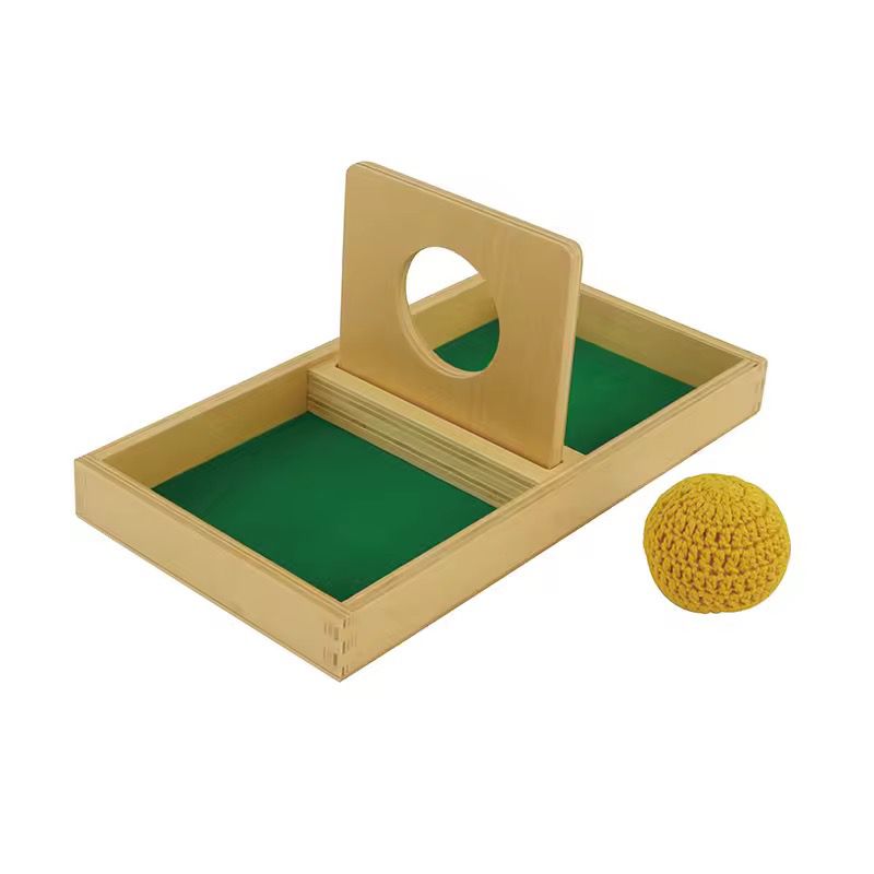 Montessori Imbucare Board with Knit Ball