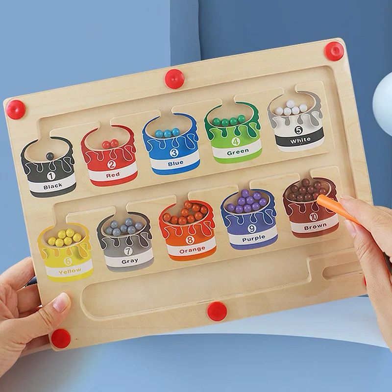Magnetic Color Classification Board – Sensory Learning Toy for Hand-Eye Coordination and Pre-Writing Skills