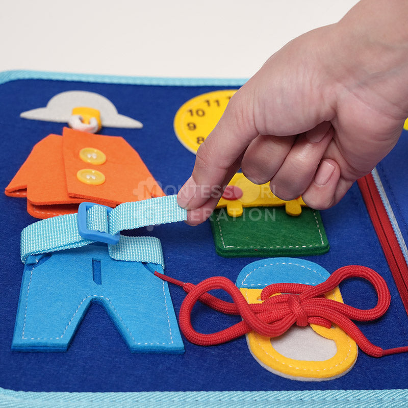 Fidtoy Sac d'activités interactif pour tout-petits – Jouet d'apprentissage sensoriel Montessori, 3 ans et plus