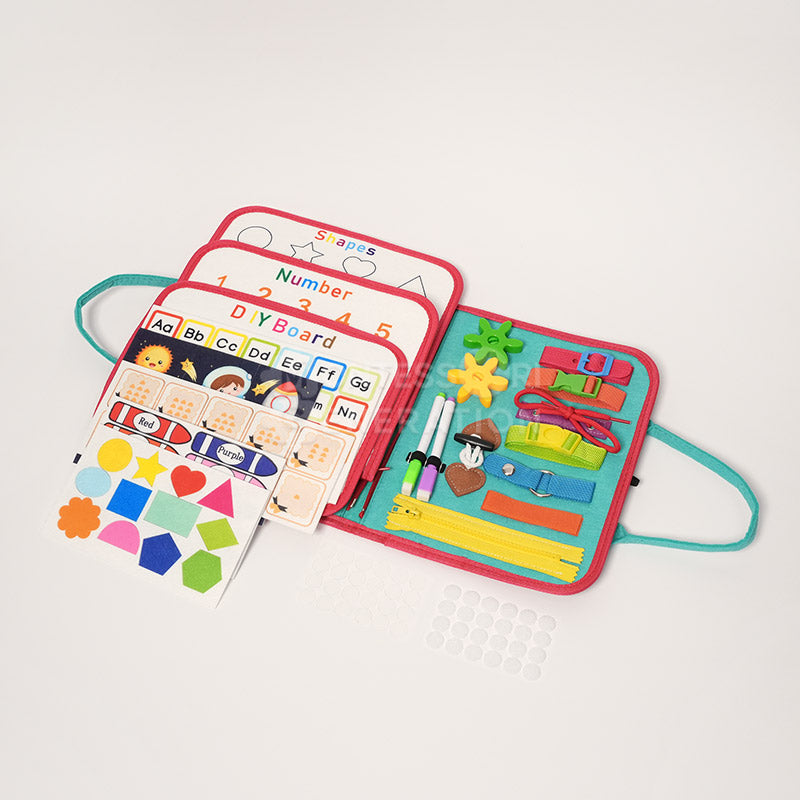 Fidtoy Sac d'activités interactif pour tout-petits – Jouet d'apprentissage sensoriel Montessori, 3 ans et plus