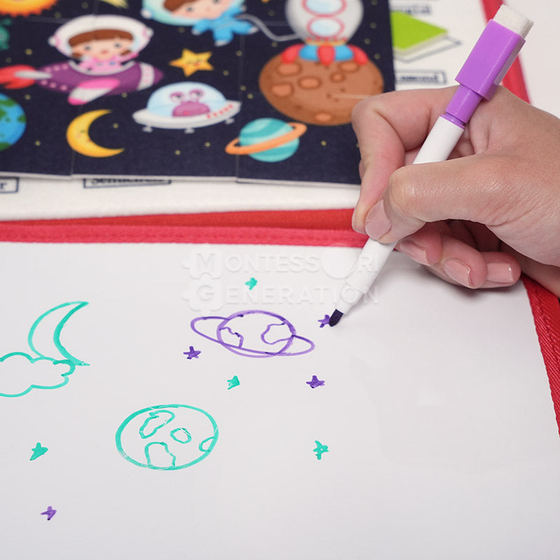 Fidtoy Sac d'activités interactif pour tout-petits – Jouet d'apprentissage sensoriel Montessori, 3 ans et plus