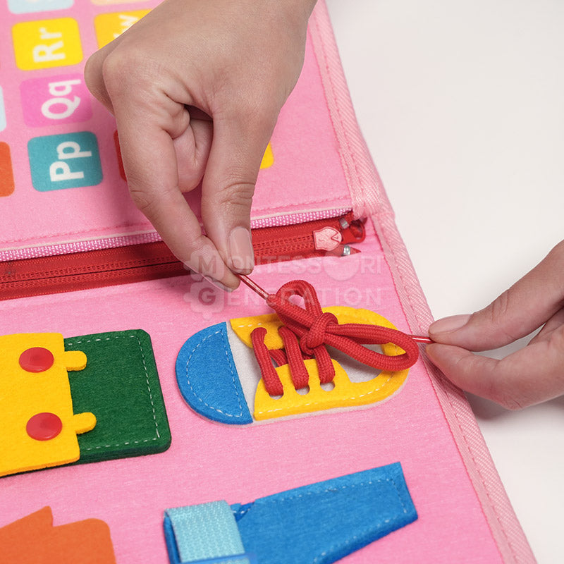 Fidtoy Sac d'activités interactif pour tout-petits – Jouet d'apprentissage sensoriel Montessori, 3 ans et plus