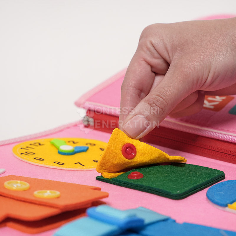 Fidtoy Sac d'activités interactif pour tout-petits – Jouet d'apprentissage sensoriel Montessori, 3 ans et plus