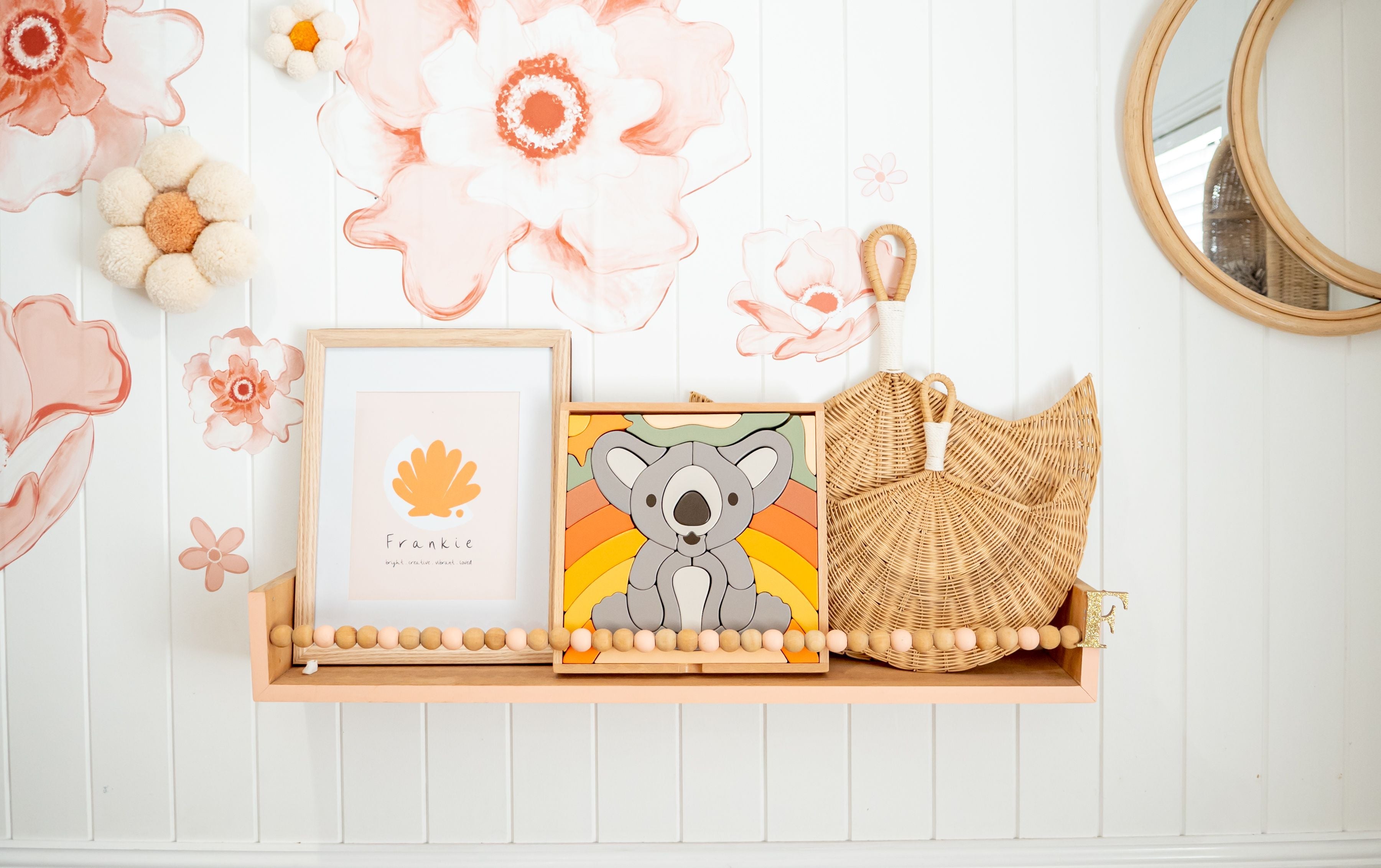 Kirra the Koala Abstract Building Block Puzzle / Home Decor Display