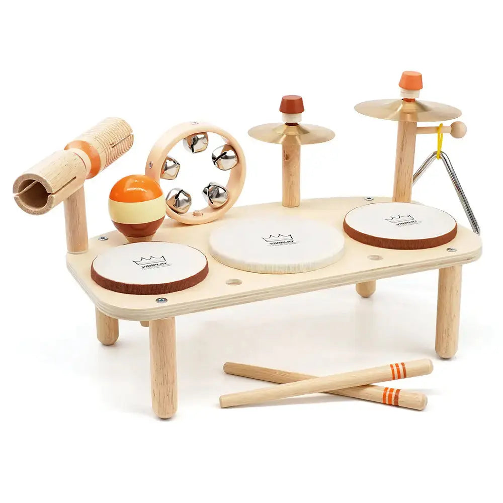 Rhythm Station – Mesa musical y batería de madera 11 en 1