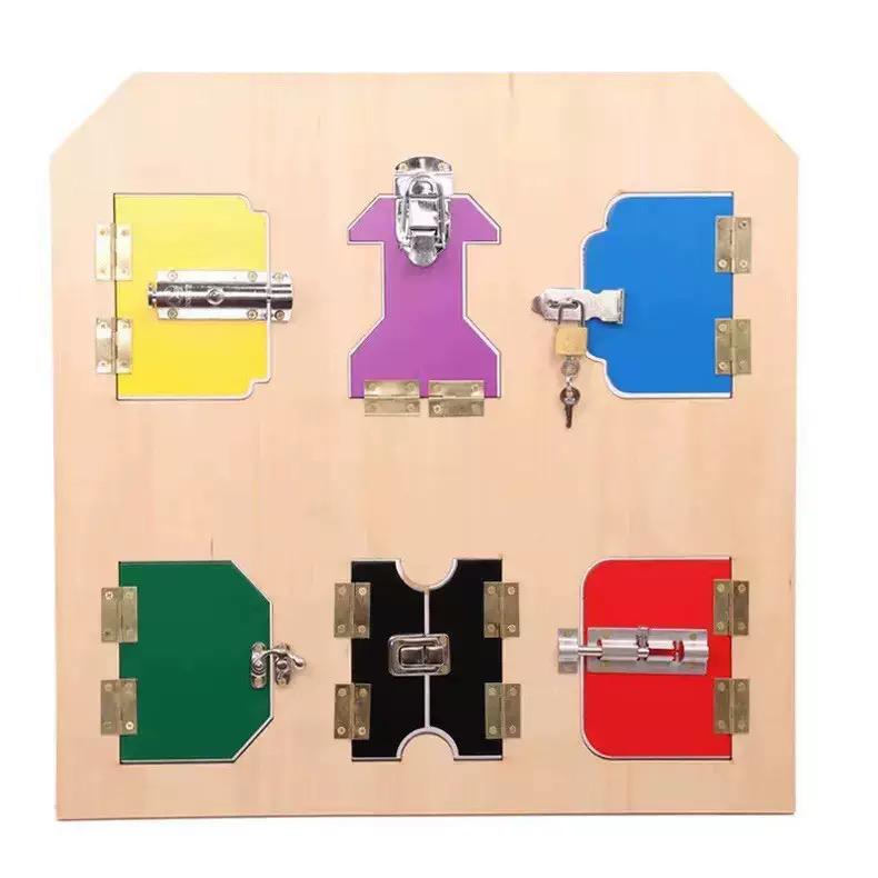 Montessori Latches Board | Toddler Lock and fastening Activity