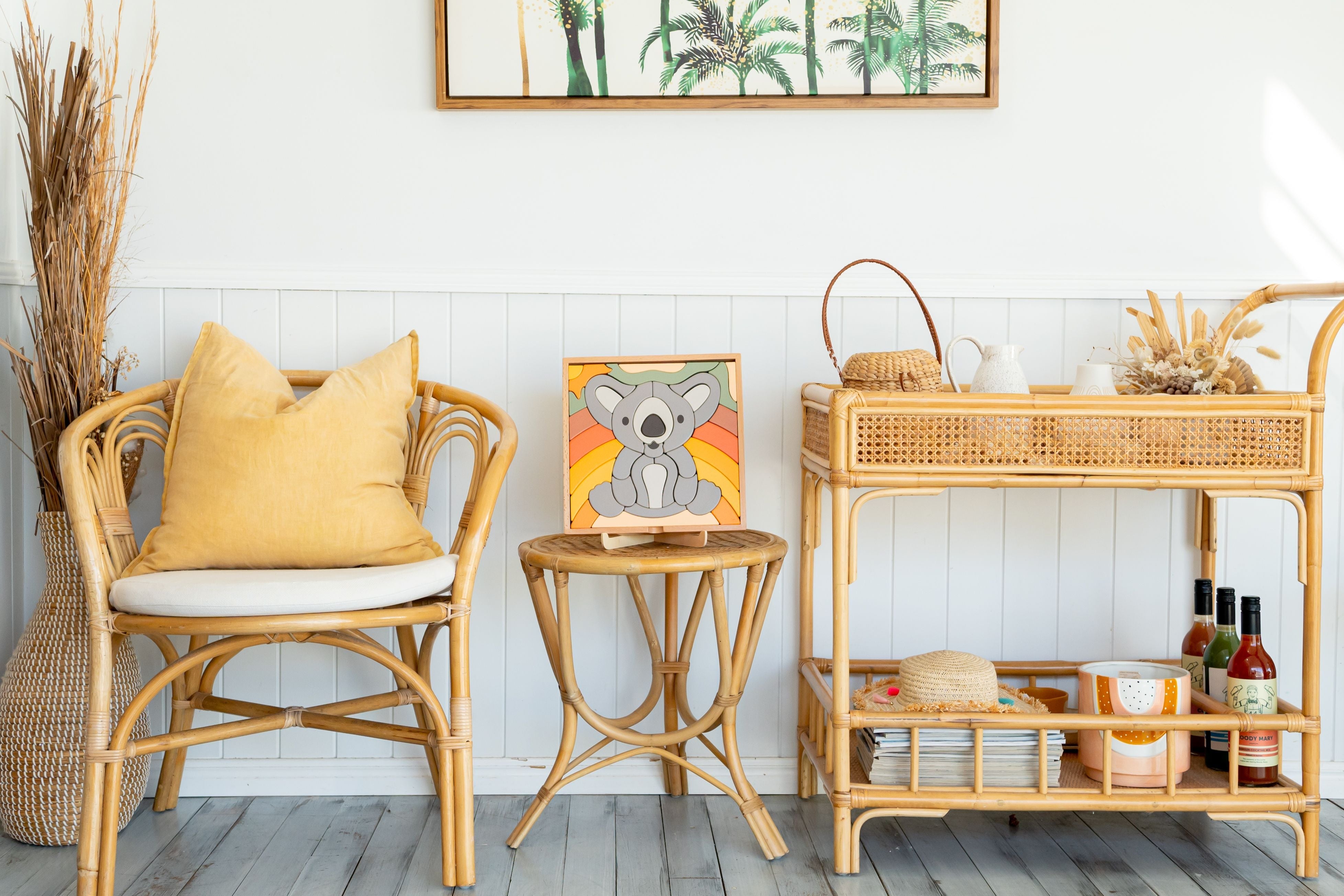 Kirra the Koala Abstract Building Block Puzzle / Home Decor Display