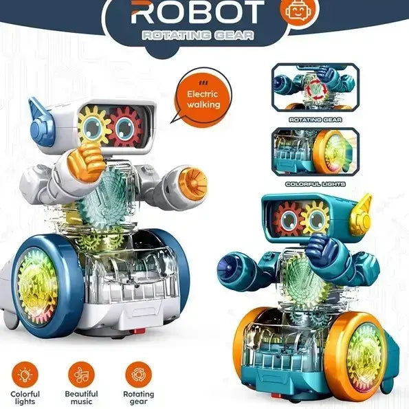 Fidtoy Juguete Robot Bailarín – Robot Eléctrico Caminador con Luces y Música para Niños de 3+