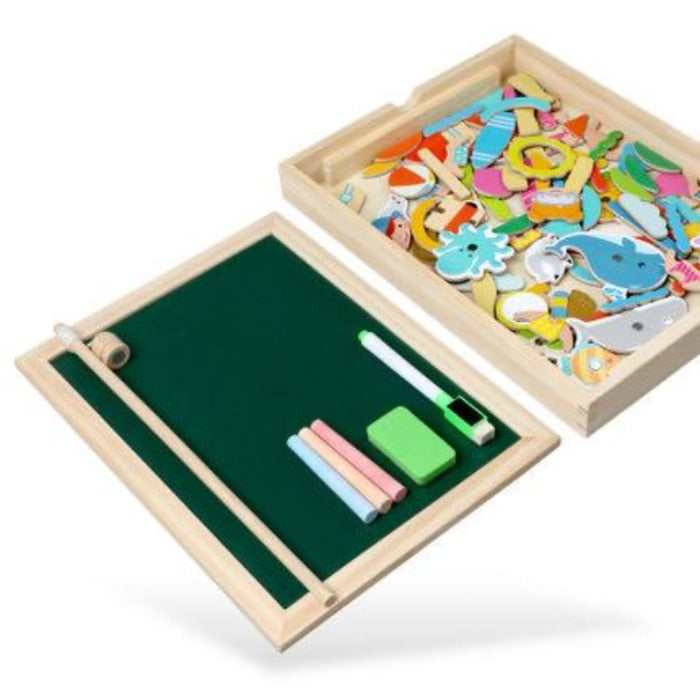 Magnetic drawing and fishing educational board - Fine motor skills toys-