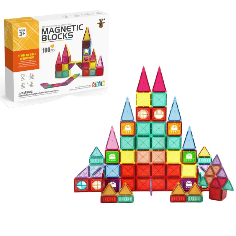 Fidtoy 110 Piece Magnetic Building Block Set for Kids