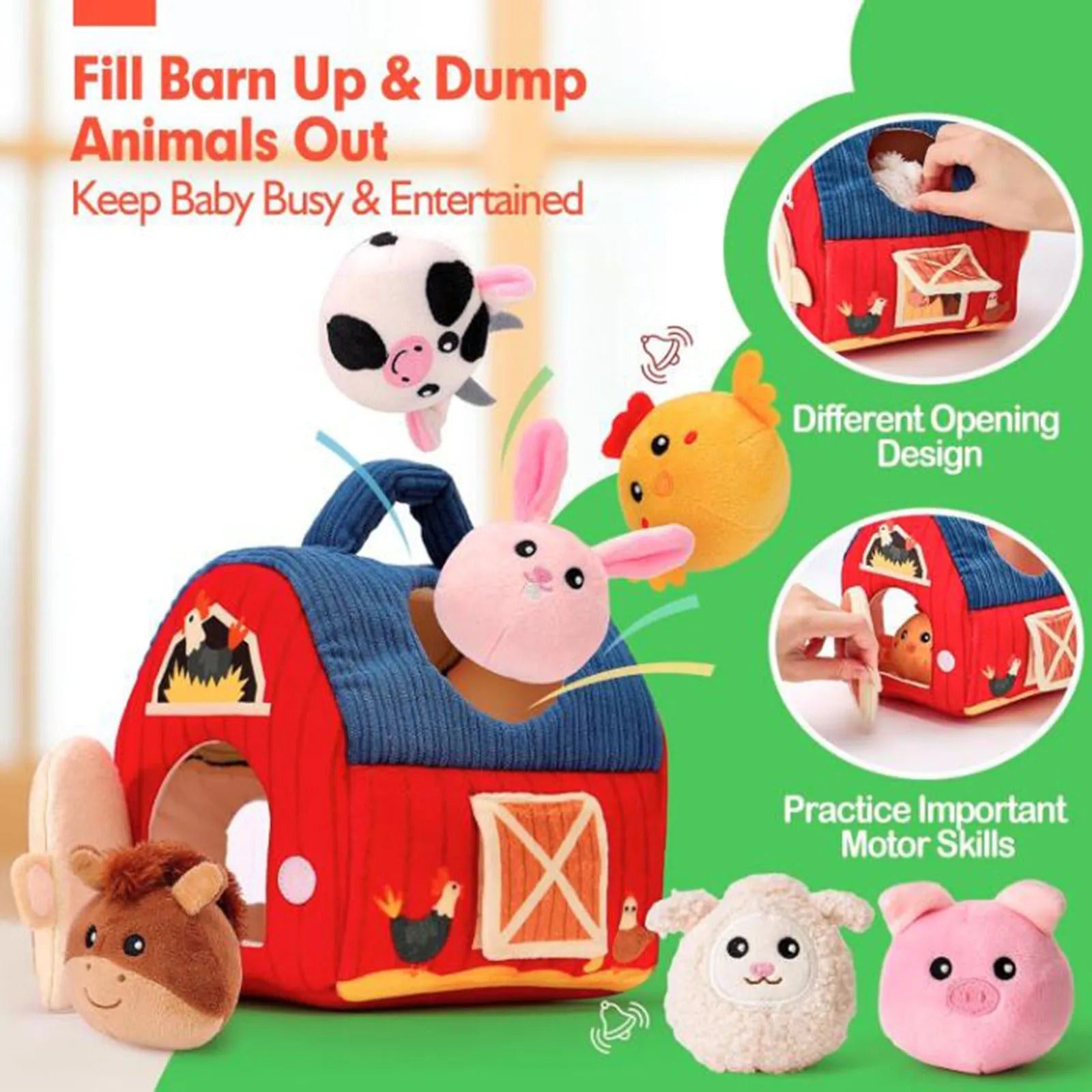 Montessori Old MacDonald's Plush Farm