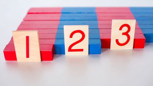 Large Montessori Red and Blue Counting Rods