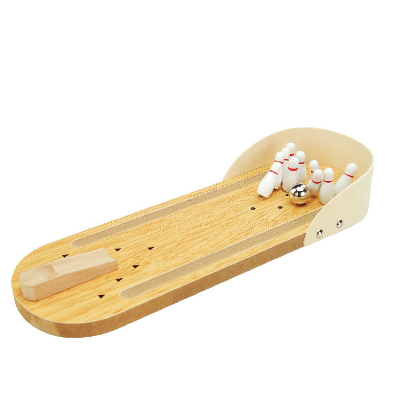 Mini Wooden Bowling Game-Fine motor skills toys