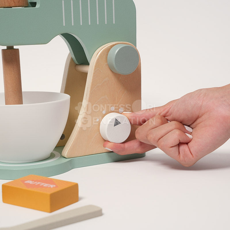 Fidtoy Wooden Mixer Toy Set for Kids 3+ Pretend Kitchen Play