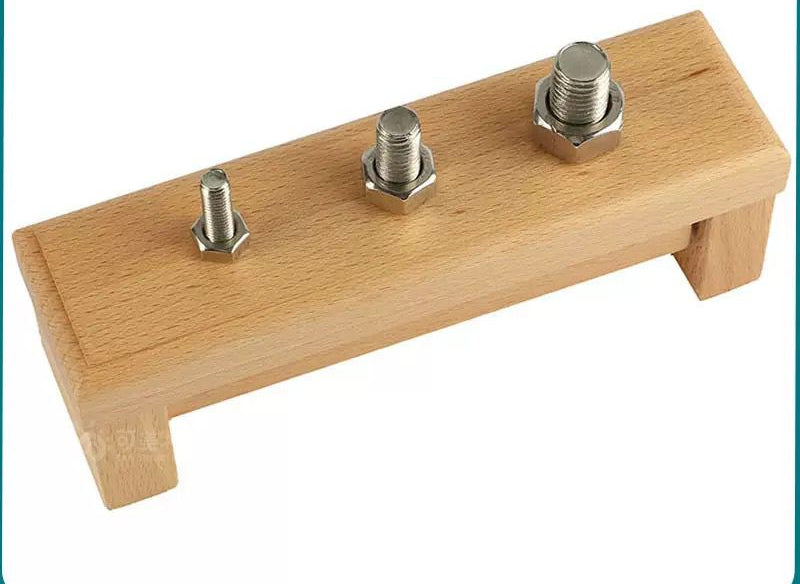 Montessori Bolts on Base | Toddler Fine Motor Practical Life Activity