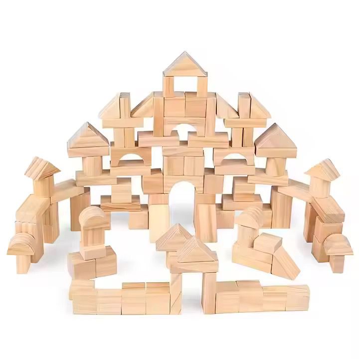 Wooden Building Blocks – 100 Pieces Open-Ended Construction Set