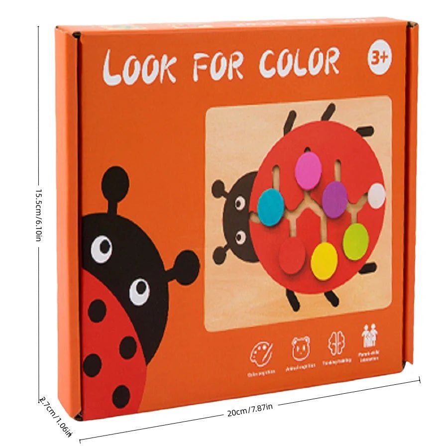 Montessori Color Matching Slide Puzzle – Educational Logic Board Game for Toddlers