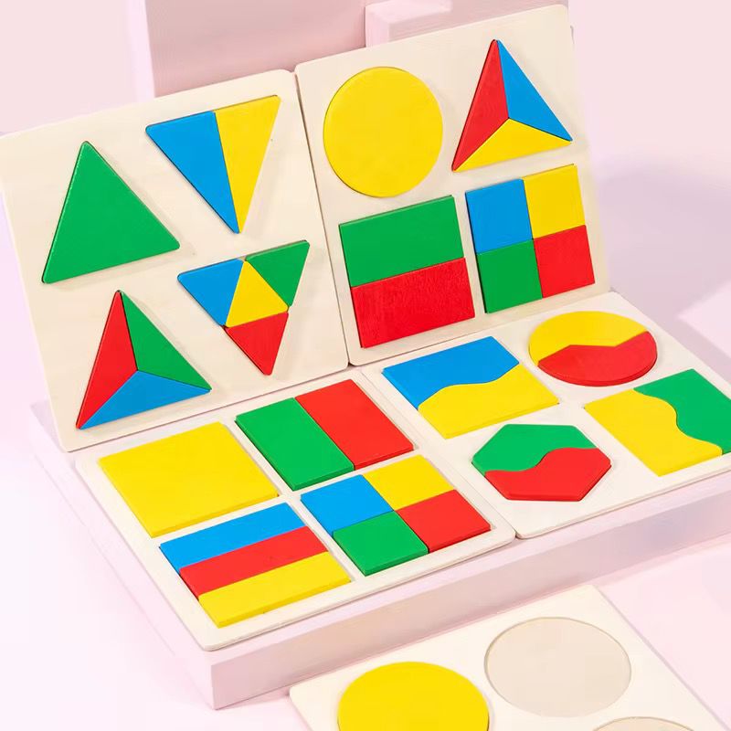 Montessori Fraction Puzzle Board (4 in a Set)