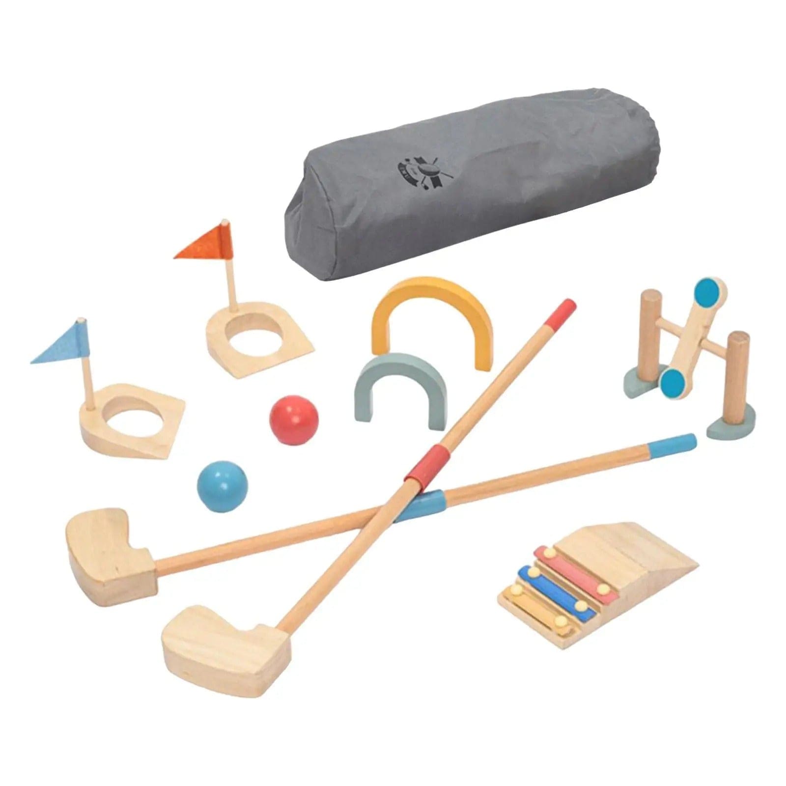 Fidtoy Wooden Golf Set for Kids 3+ Indoor Outdoor Active Play