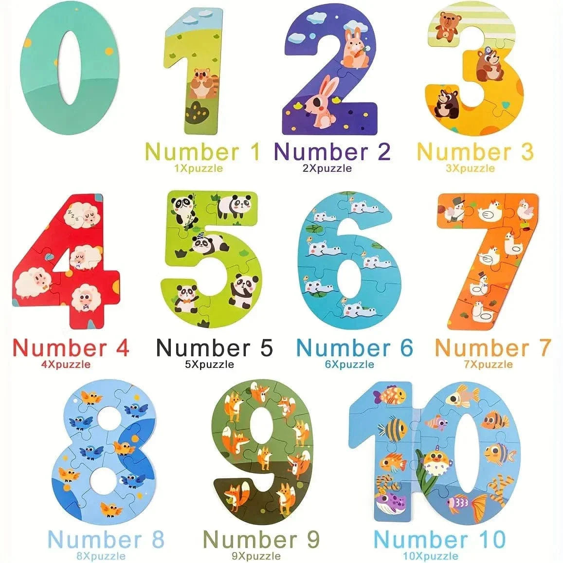 Fidtoy Montessori Number Puzzle