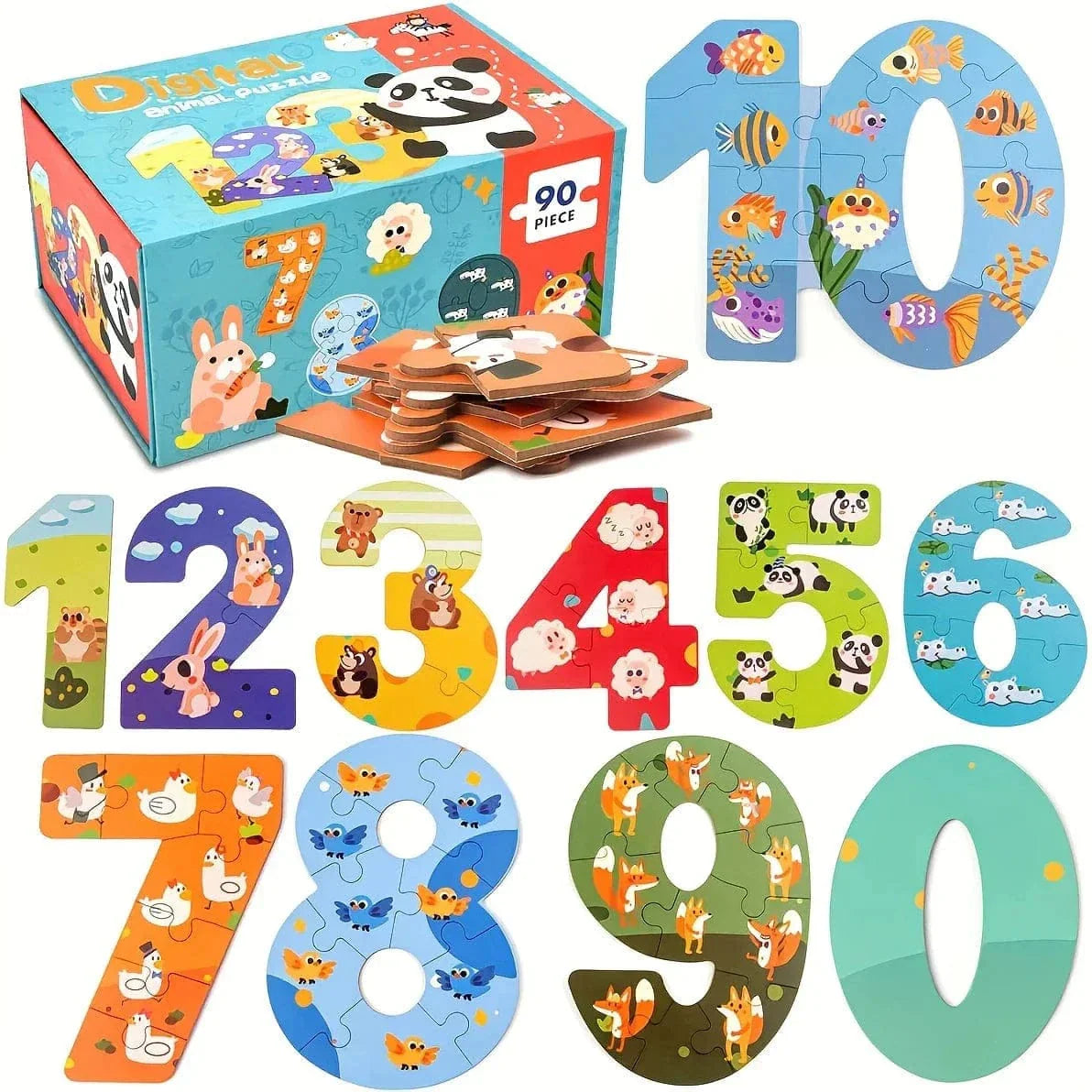 Fidtoy Montessori Number Puzzle