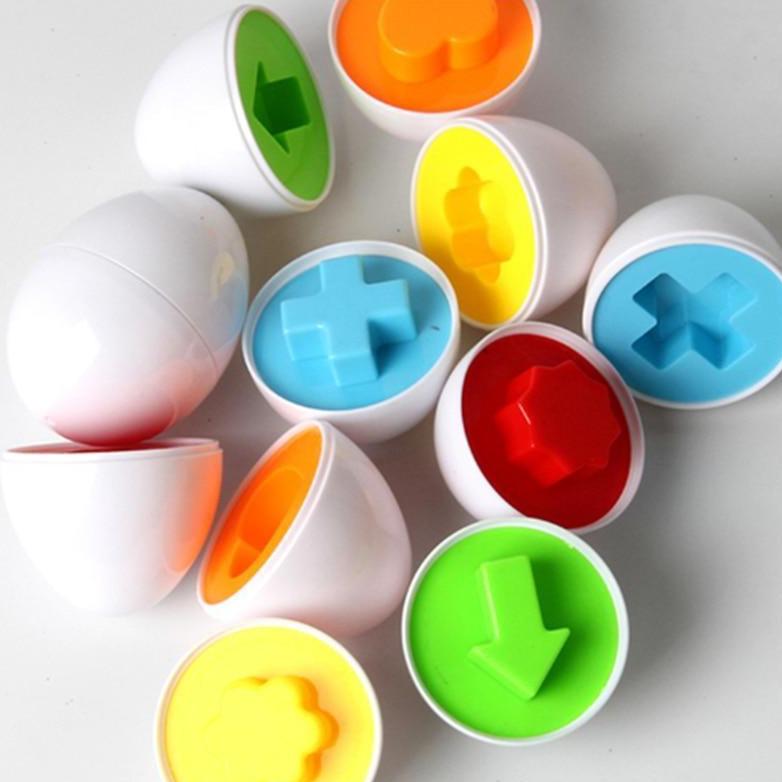 Fidtoy Montessori Smart Egg Puzzle Toy for Toddlers Shape Sorting Learning Toy