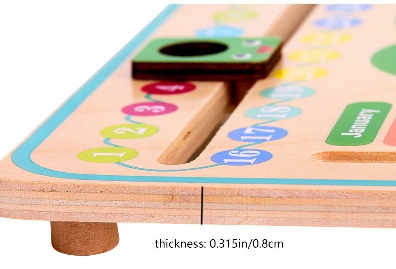 Montessori Wooden Frog Clock Toys For Kids,Learning Calendar,Weather,Season,Time,Week,Early Educational Toy