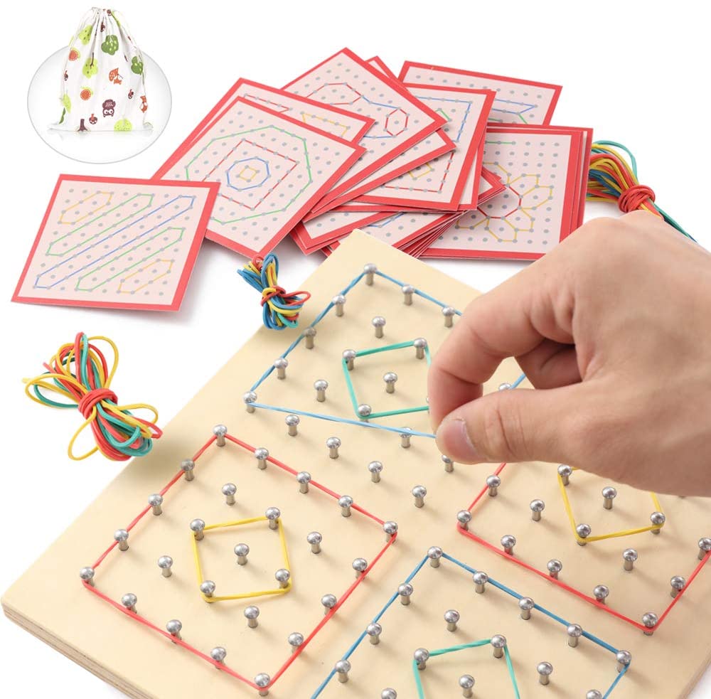 Montessori Wooden Math Geoboard