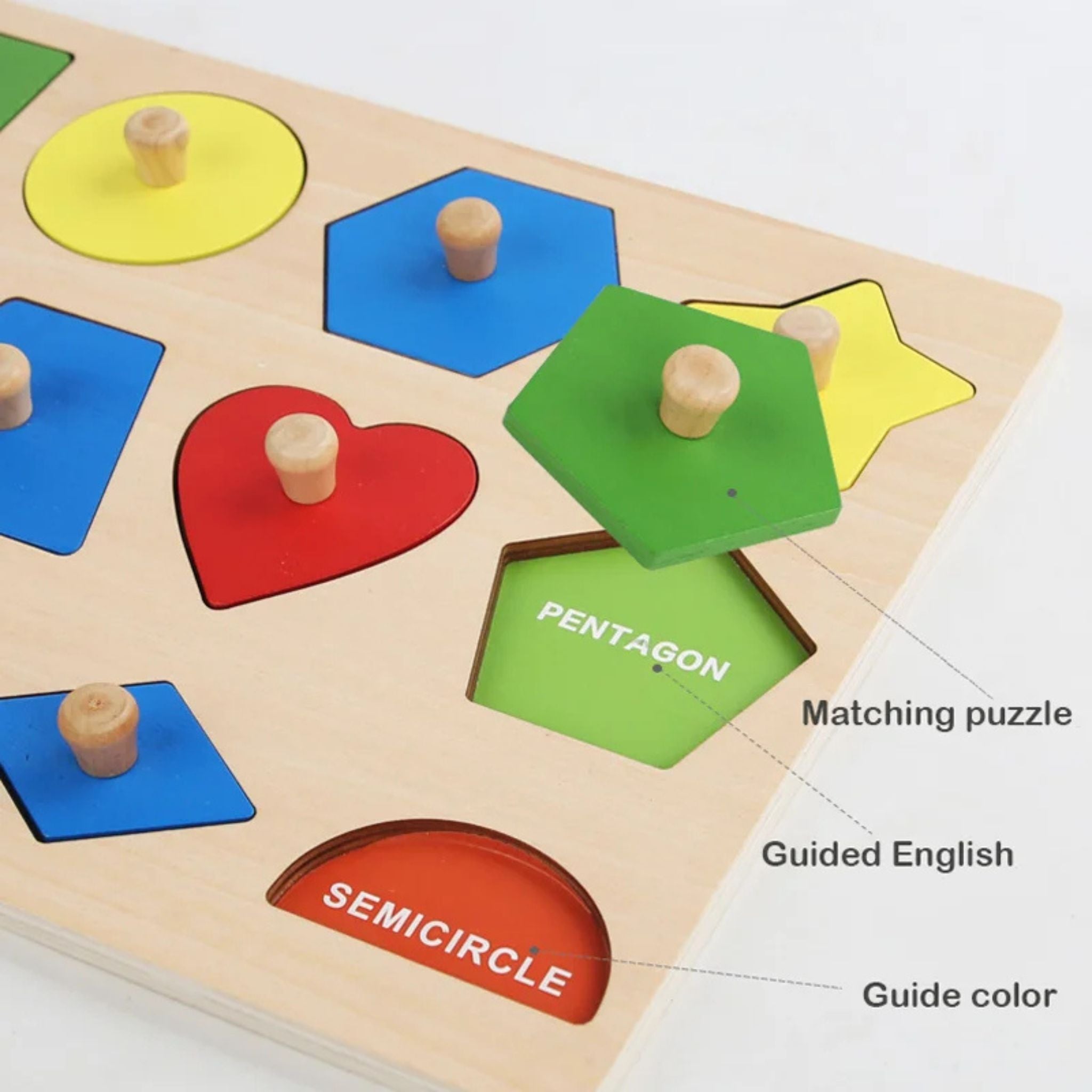 Fidtoy Montessori Wooden Shapes Puzzle