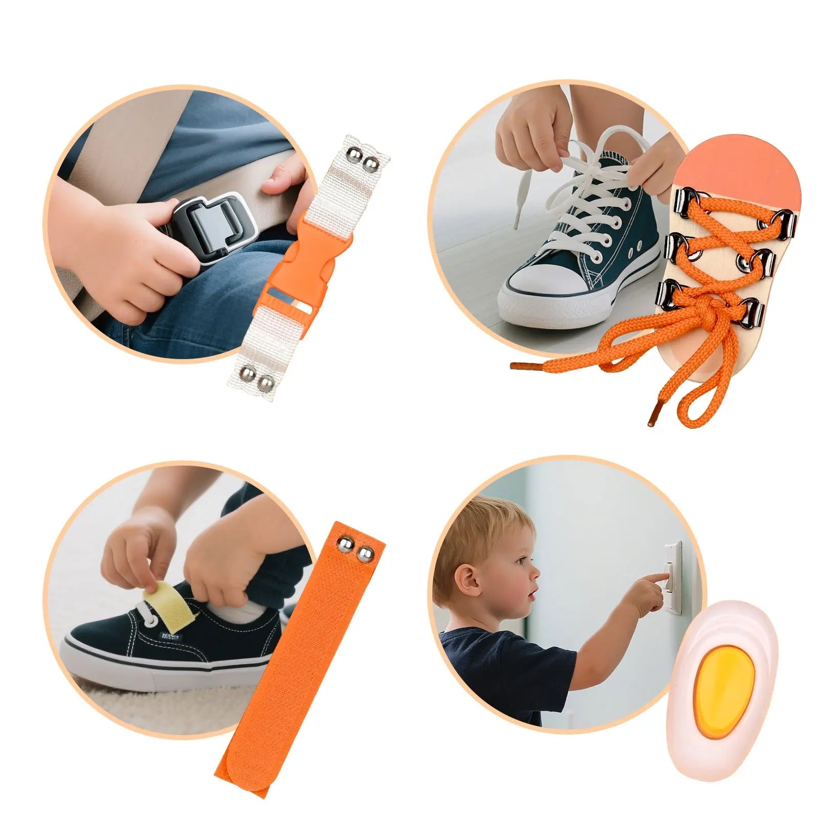 Montessori Busy Board for Toddlers - Interactive Wooden Toy for Fine Motor Skills