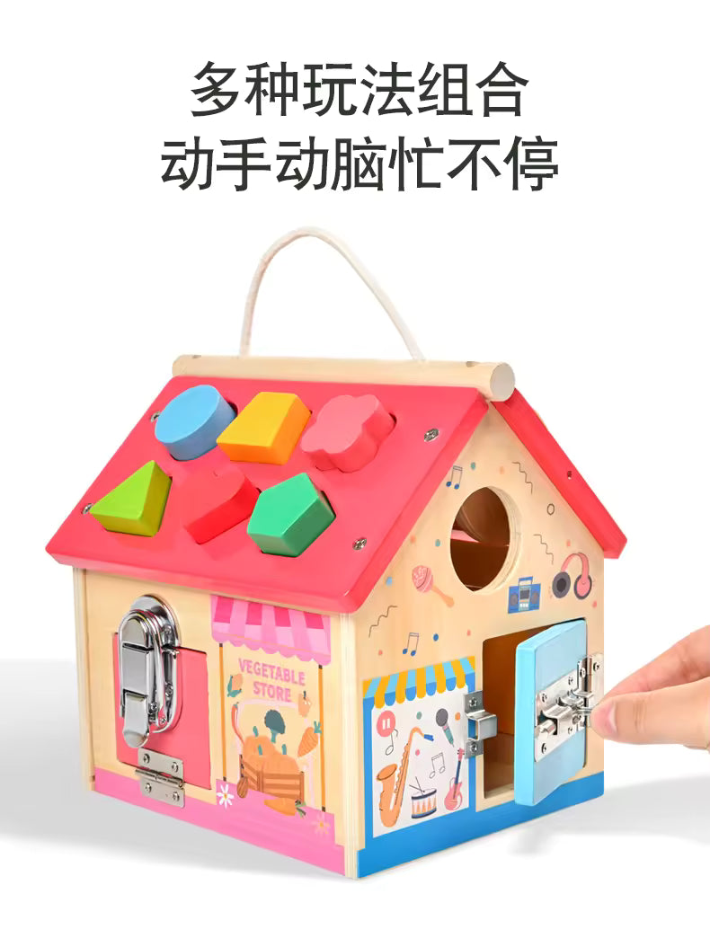 8 in 1 Wooden Montessori Busy House