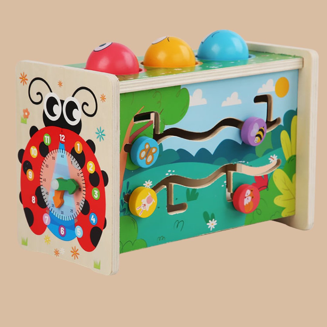 Jouet à marteler Montessori avec xylophone, pêche et jeu magnétique