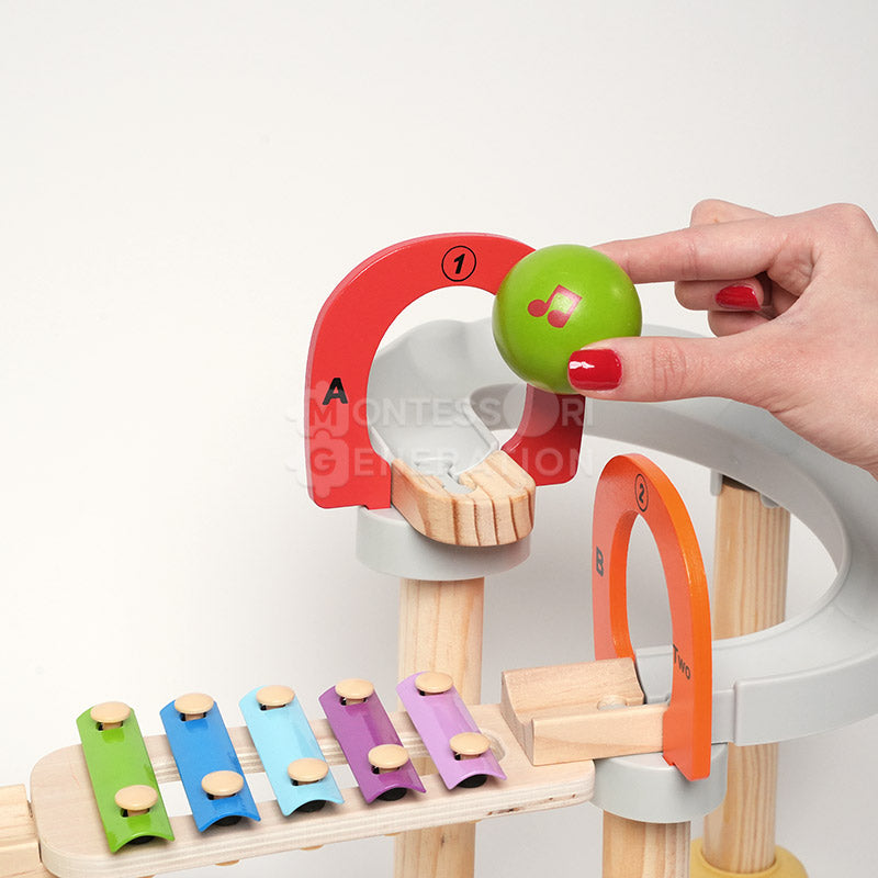 Pista de canicas musical Montessori