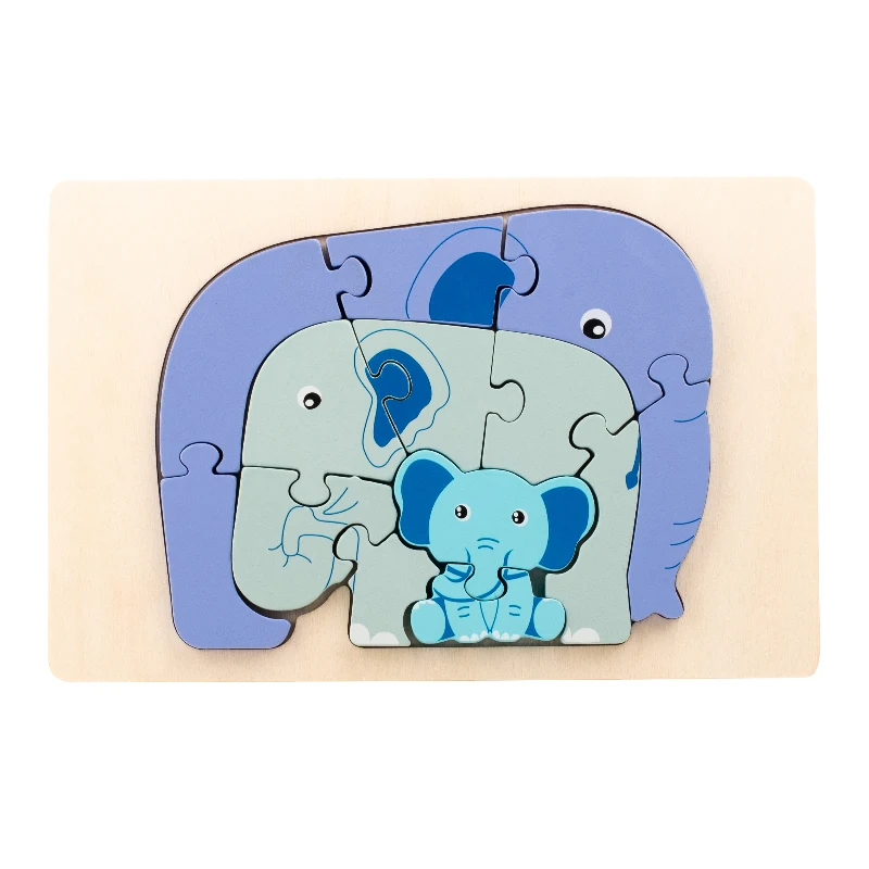 Animal Puzzle™ – Ontdek & Leer – Cartoon Houten Puzzel