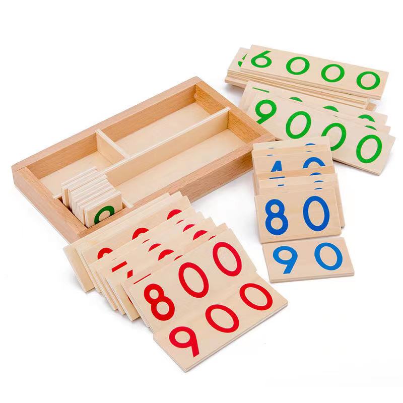Best Montessori Wooden Number Cards 1-9000 - Mathematics toys