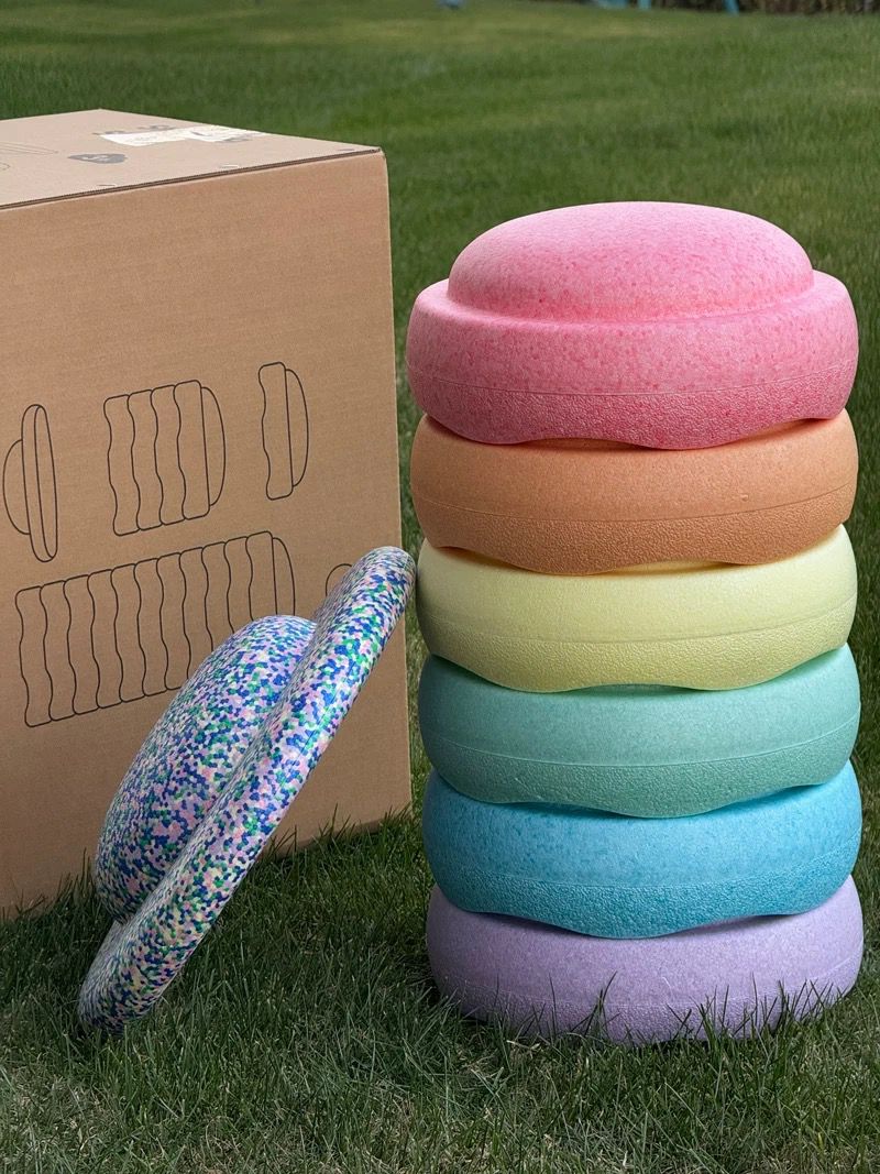 Stepping Stones (Round Pastel) - Sensory and Gross Motor Development for Kids
