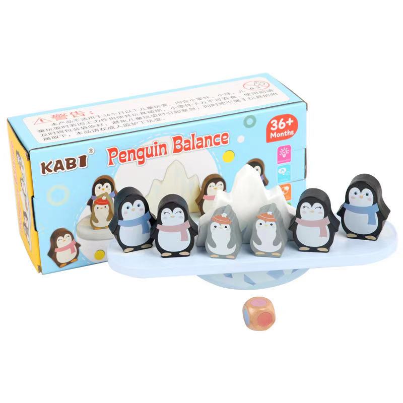 Wooden Penguin Balance Game-Fine motor skills toys