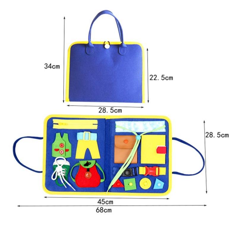 Fidtoy Portable Felt Busy Board for Toddlers Fine Motor Skills Travel Toy