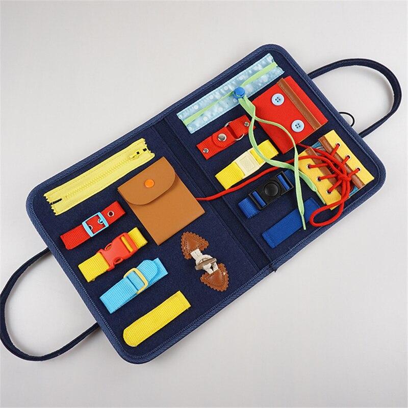 Fidtoy Portable Felt Busy Board for Toddlers Fine Motor Skills Travel Toy