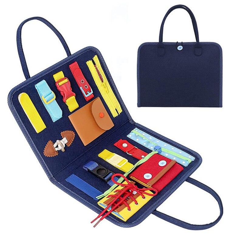 Fidtoy Portable Felt Busy Board for Toddlers Fine Motor Skills Travel Toy