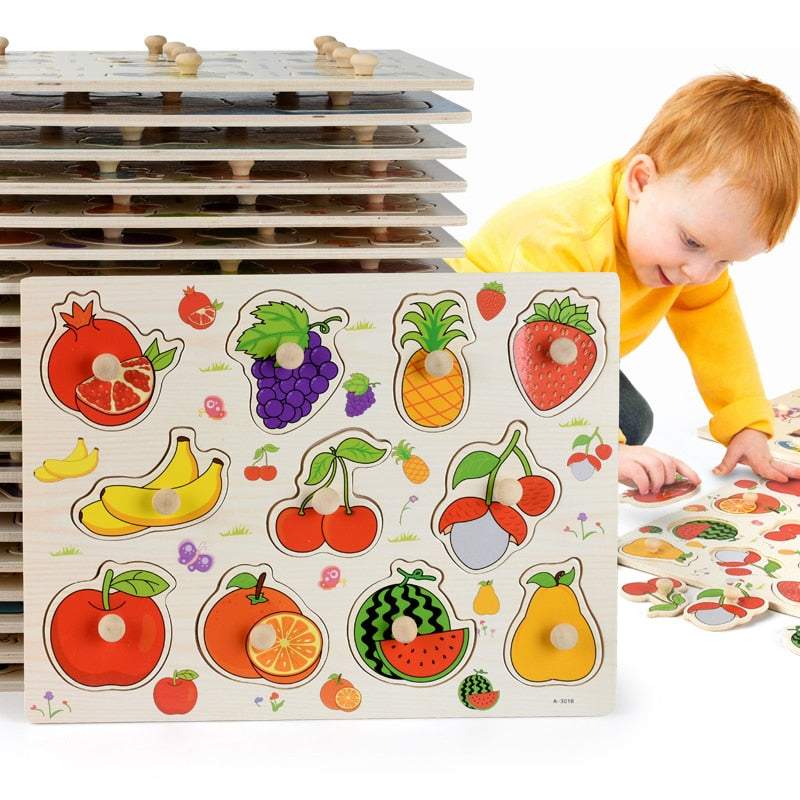 Fidtoy Puzzles en bois Montessori