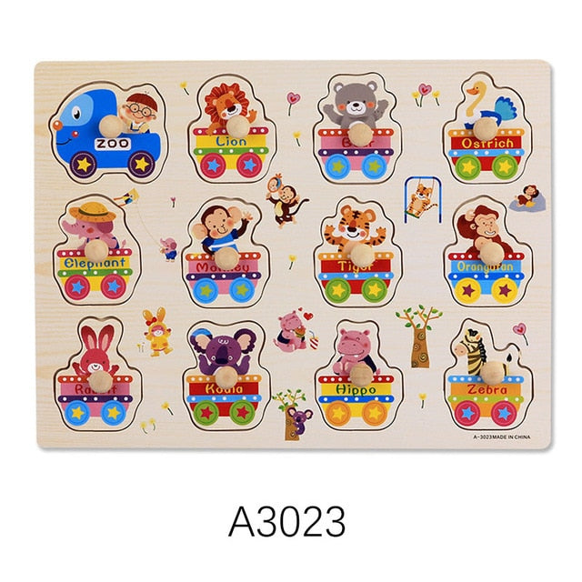 Fidtoy Puzzles en bois Montessori