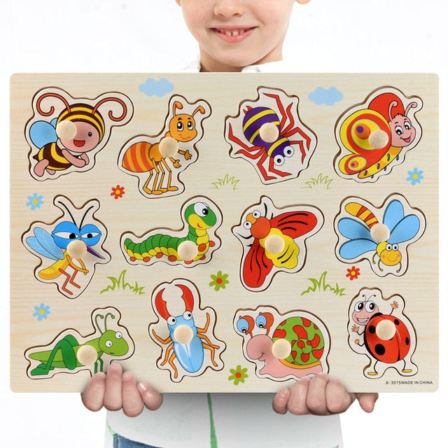 Fidtoy Puzzles en bois Montessori