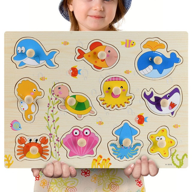 Fidtoy Puzzles en bois Montessori
