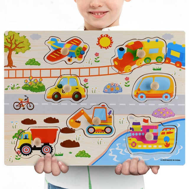 Fidtoy Puzzles en bois Montessori